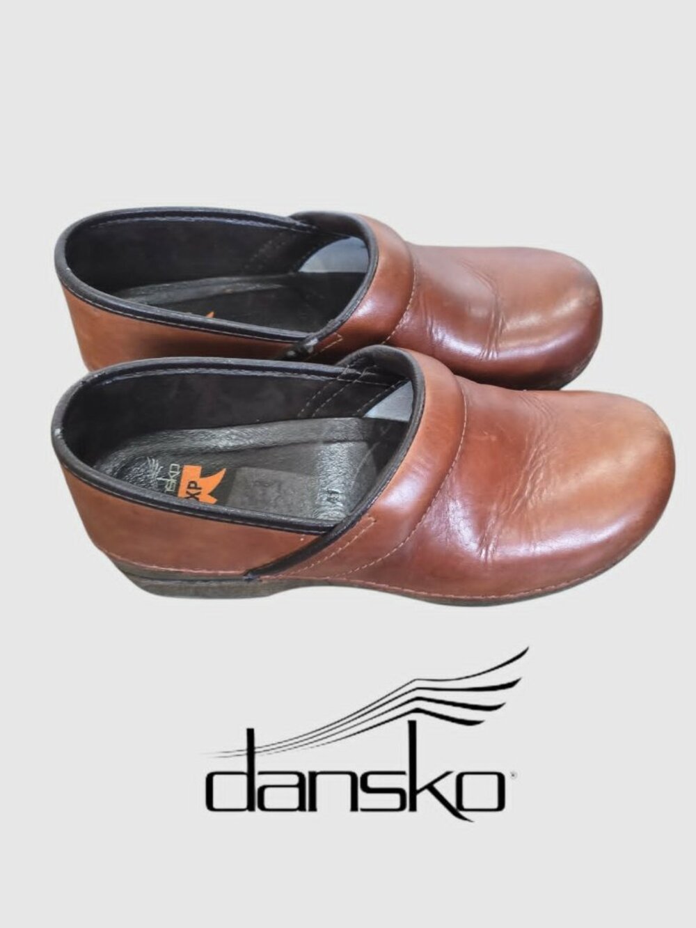 Dansko Leather Slip Resistant Slip On Wedge Clogs Shoes Womens 10-10.5